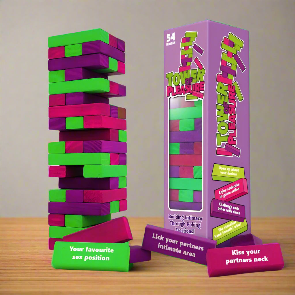 Tower of Pleasure Game Jenga-Inspired Adult Game