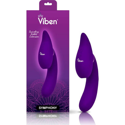 Symphony 21 Mode Swivel Suction Head Triple Motor Vibrator Purple