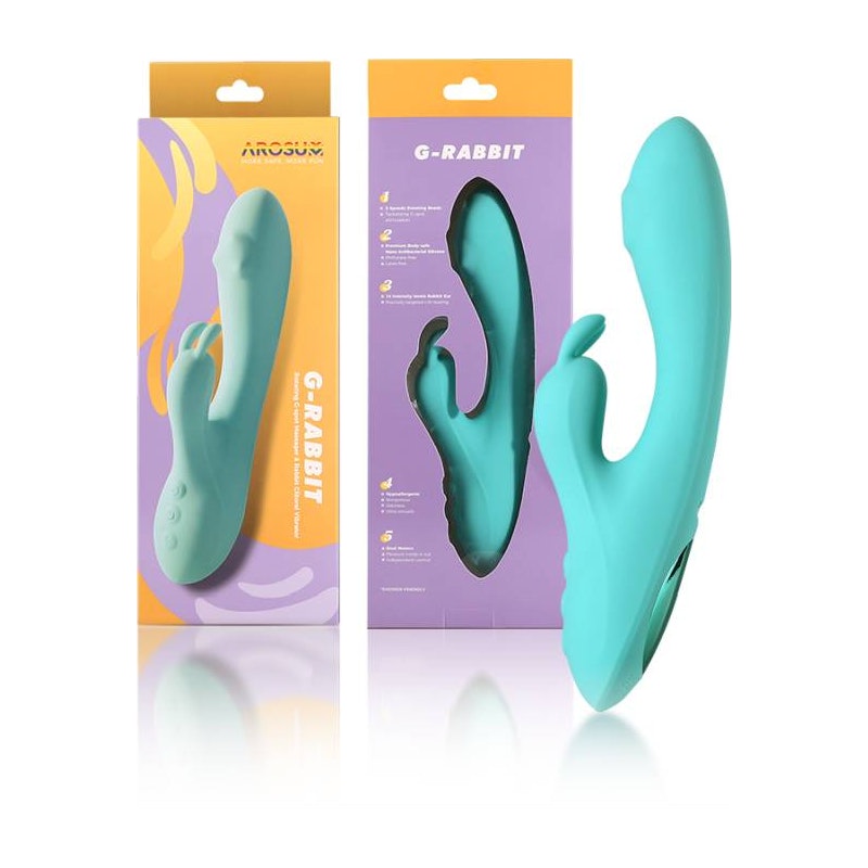 G-Rabbit Rotating G-Spot and Clitoral Vibrator Teal