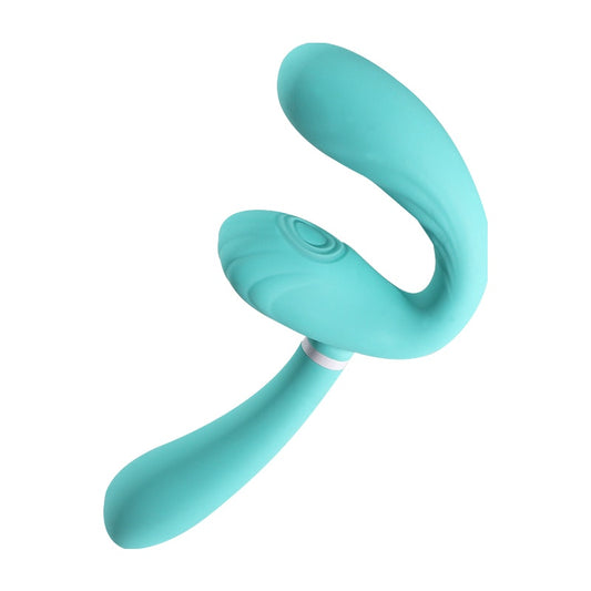 Sapphi Detachable Strapless Strap-on Double Vibrator Teal