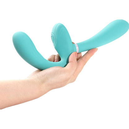 Sapphi Detachable Strapless Strap-on Double Vibrator Teal