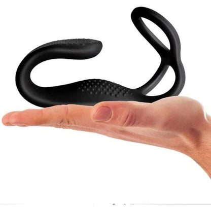 The Vibe Cock, Ball and Anal Stimulator Black