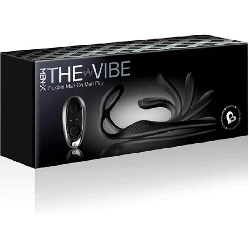 The Vibe Cock, Ball and Anal Stimulator Black