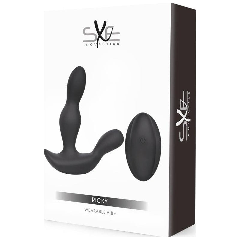 SXE Ricky Wearable Vibrator with Remote Black