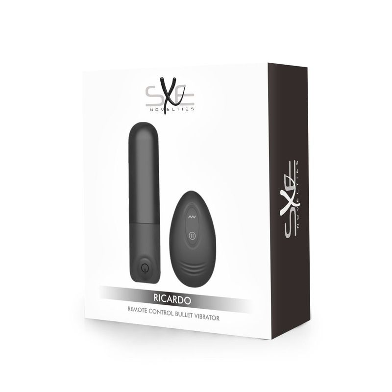 SXE Ricardo Remote Control Bullet Vibrator Black