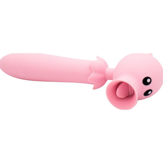 Lick N' Stick Clit Flicker G-Spot Vibrator Pink