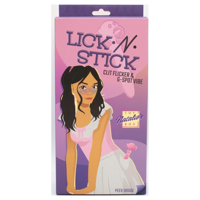 Lick N' Stick Clit Flicker G-Spot Vibrator Pink