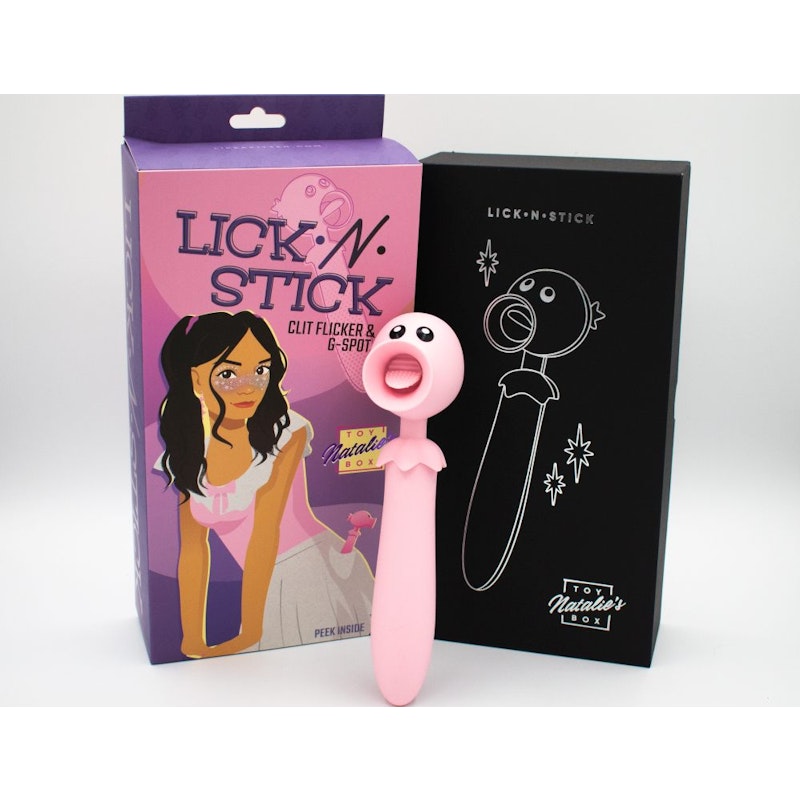 Lick N' Stick Clit Flicker G-Spot Vibrator Pink