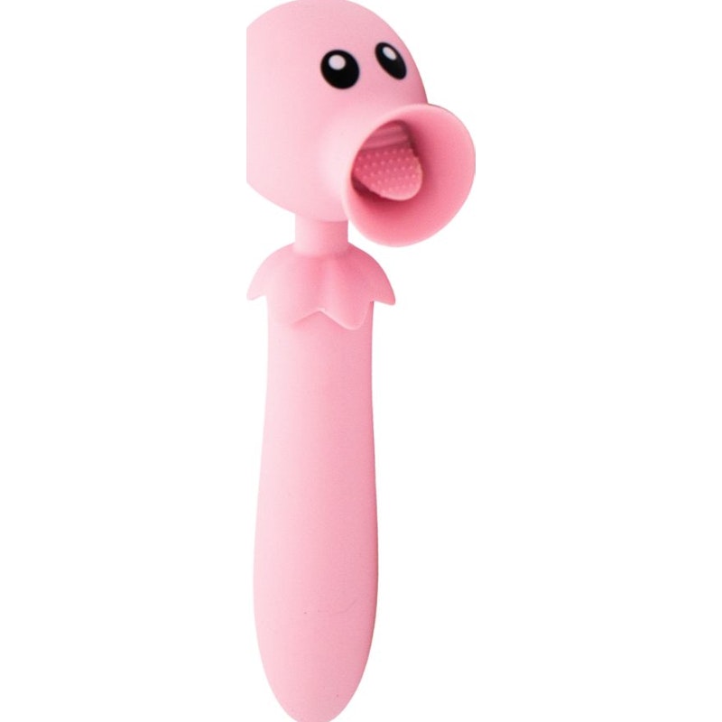 Lick N' Stick Clit Flicker G-Spot Vibrator Pink