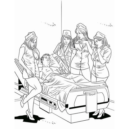 XXX Nurses Adult Colouring Book