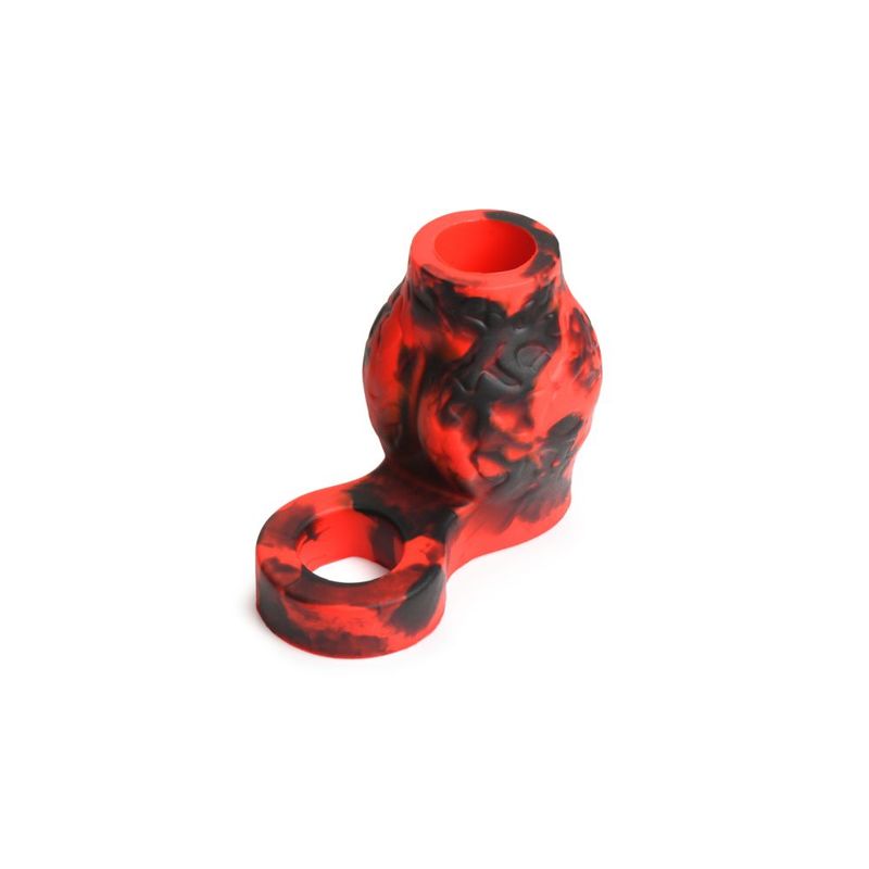 Hell Hound Fantasy Penis Sleeve and Ball Stretcher Red