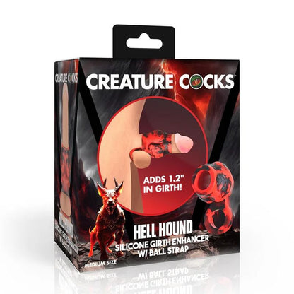 Hell Hound Fantasy Penis Sleeve and Ball Stretcher Red