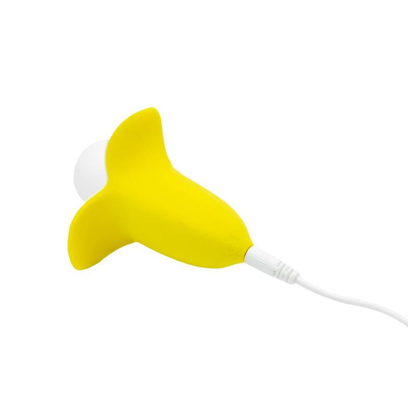 Banana Bliss 13cm Silicone Slimline Vibrator Massager Yellow