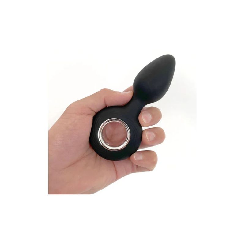 Vers 12 Mode Silicone USB Anal Vibrator Black