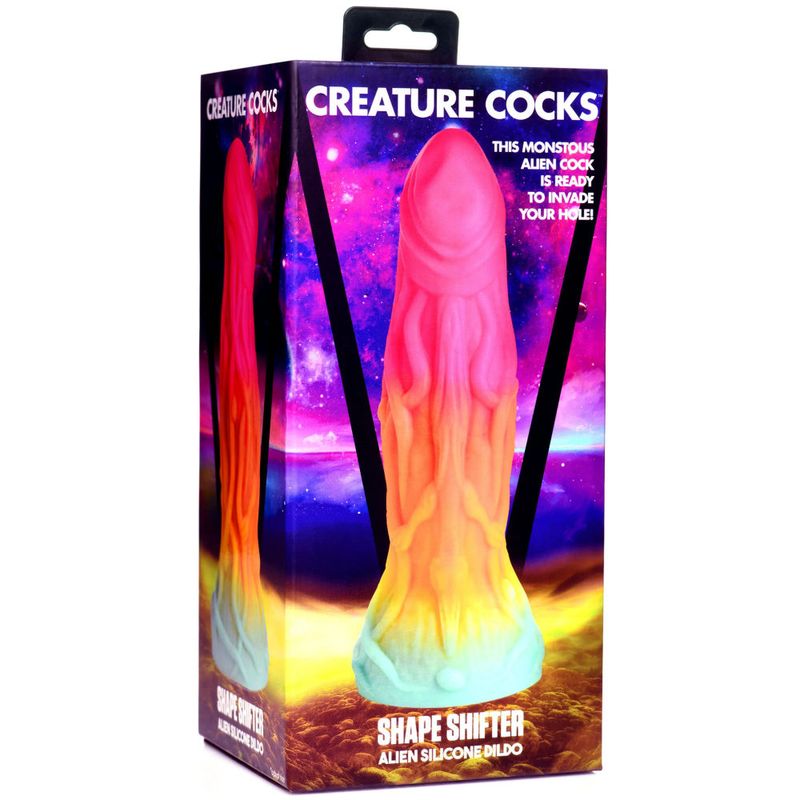 Creature Cocks Shape Shifter Alien Silicone Dildo Rainbow