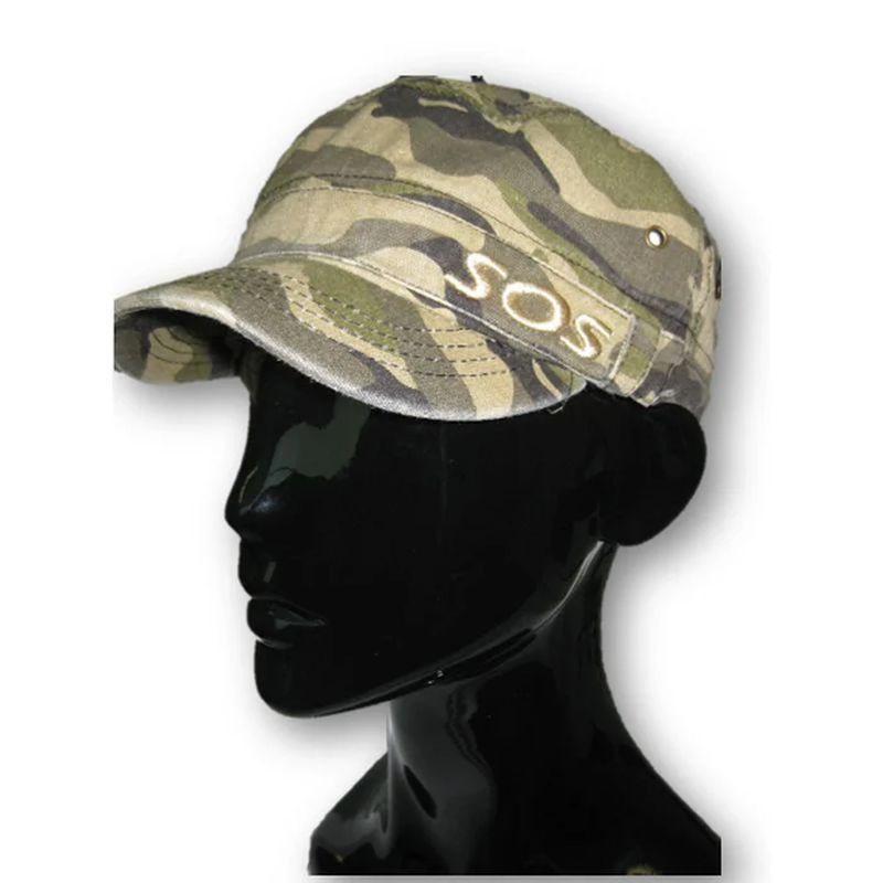 Daytona SOS Camo Cap with curved peak, camouflage pattern and SOS logo