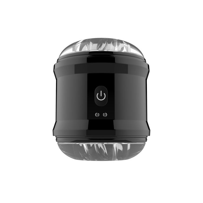 Daytona Onyx open-ended vibrating stroker with both clear TPE sleeve ends exposed
