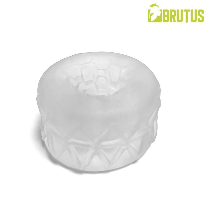Angled Brutus Ice Silasoft ball stretcher with the brand logo above