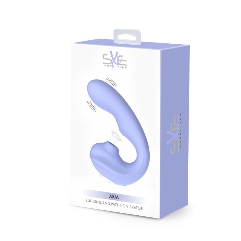 SXE Aria product and retail packaging viewed from a slightly different angle