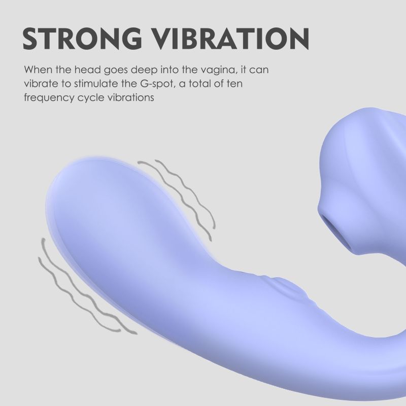 Aria vibration diagram identifying ten vibration settings and the curved G-spot arm