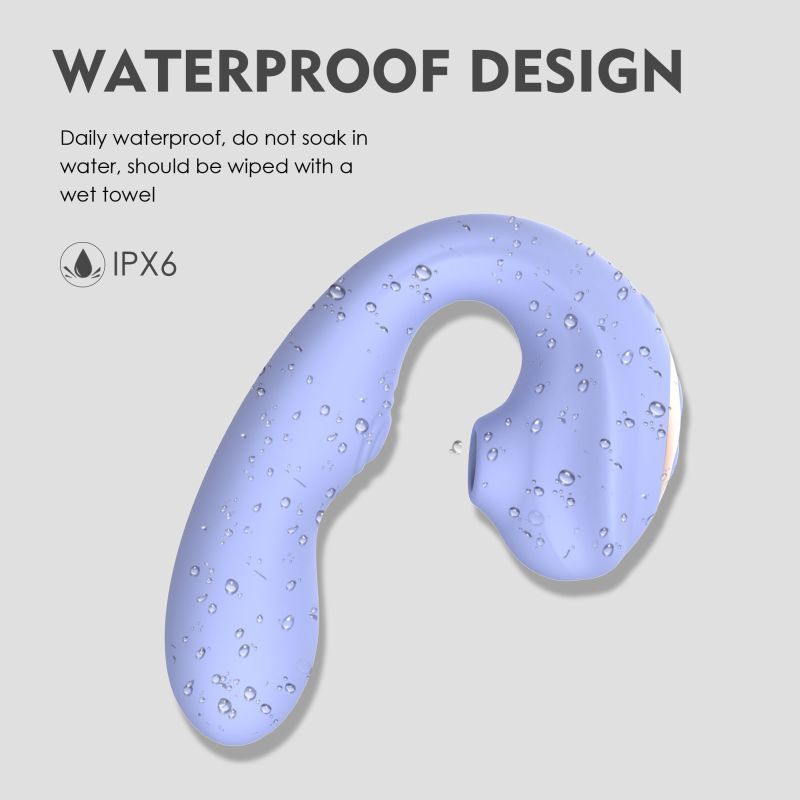 Aria IPX6 water-resistance diagram with instructions not to soak the toy