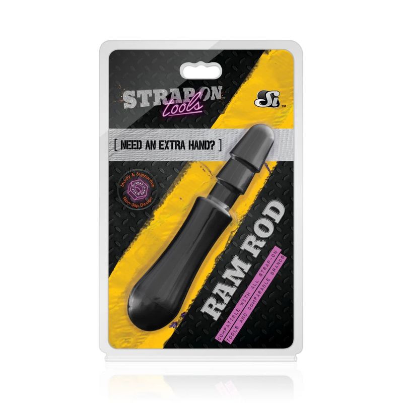 SI Novelties Ram Rod Dildo Handle in its retail packaging