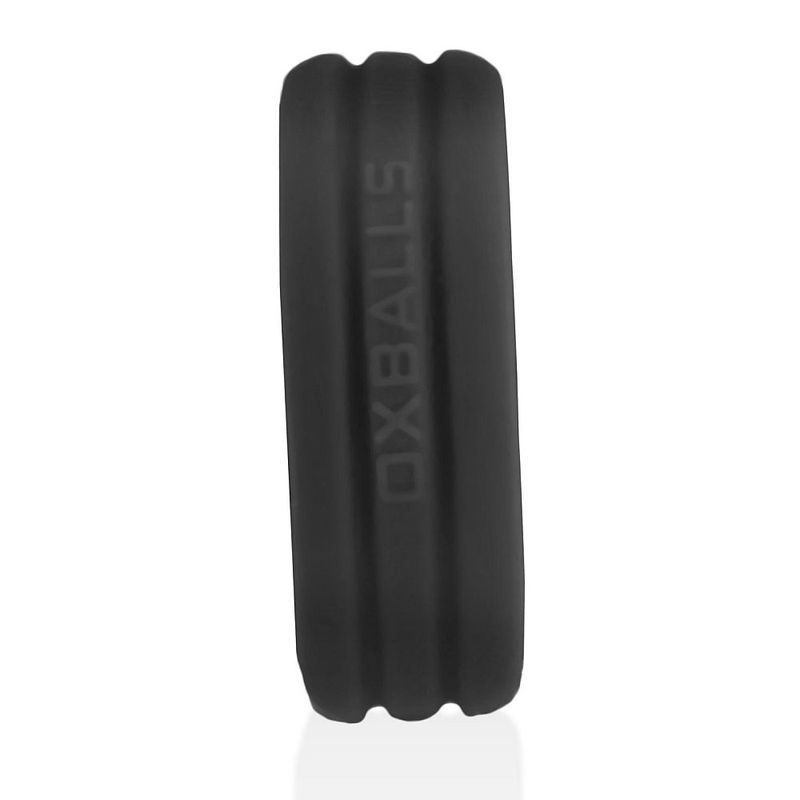 Edge view of the Black Roto ring showing its shallow ribbed depth