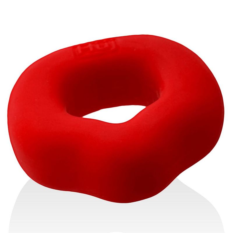 Low angled view of the red Fit Grips ring and plush contoured shape