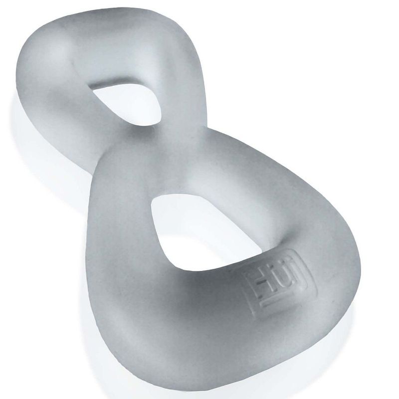 Clear Boomerang double ring showing the shaped base and flexible centre join