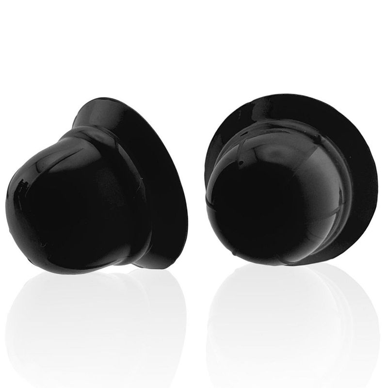 Hunkyjunk Nano Nips black silicone nipple suckers, angled top view