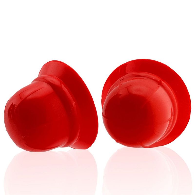 Hunkyjunk Nano Nips red silicone nipple suckers, angled top view