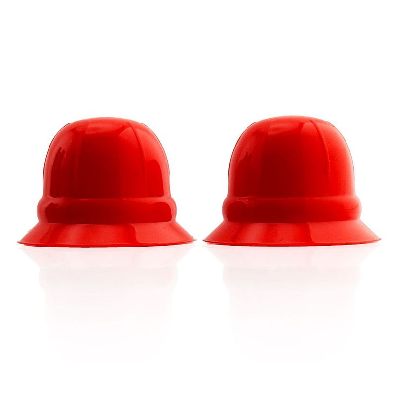 Hunkyjunk Nano Nips red silicone nipple suckers, upright side view