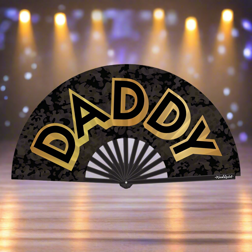 Daddy Folding Fan Black