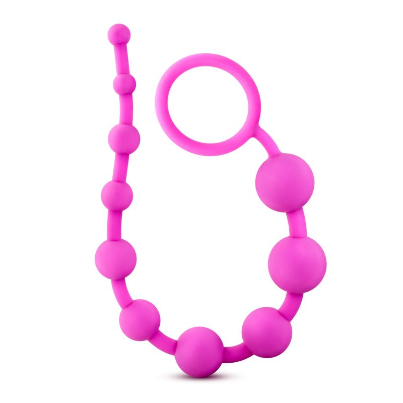 Blush Luxe Silicone 10-Bead Trainer – Graduated, Satin-Smooth