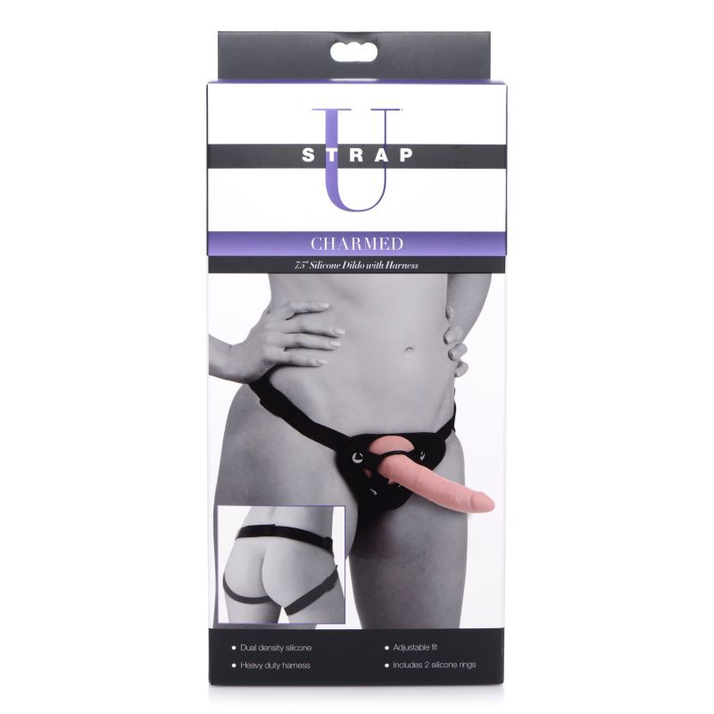 Charmed 7.5" Silicone Dildo with Harness – Slim, Secure, Satisfying
