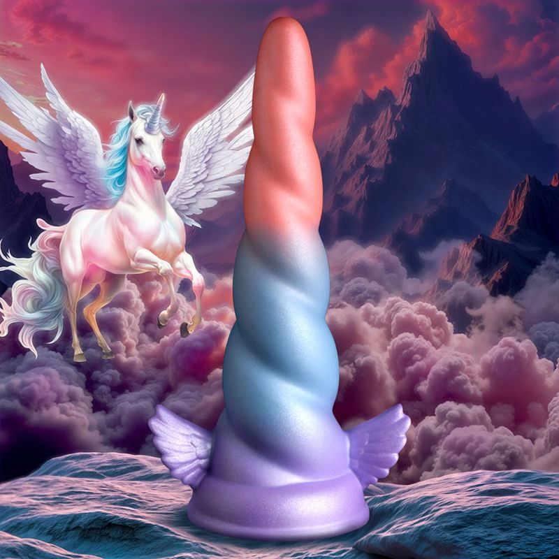 Creature Cocks Dream Rider Silicone Dildo Rainbow