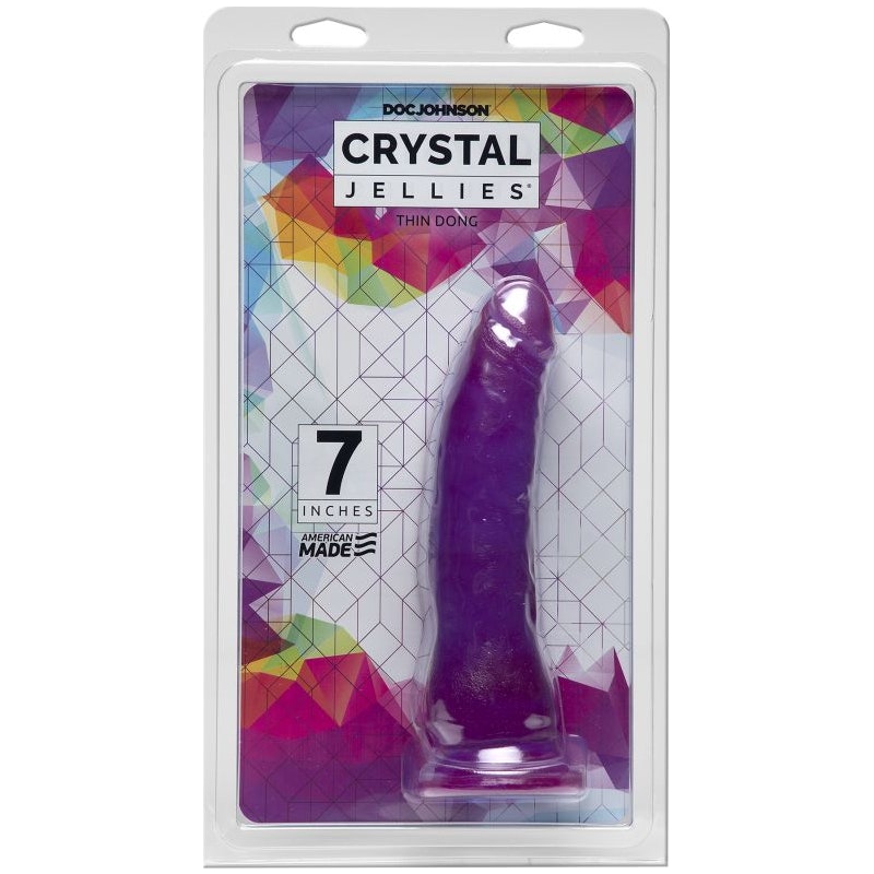 Crystal Jellies 7" Thin Dong – Easy-Entry Slimline