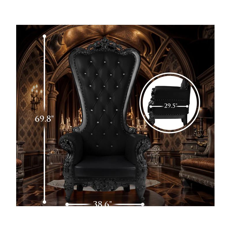 Daytona Domina Throne Chair Black Frame Black Cushion | The Love Shop