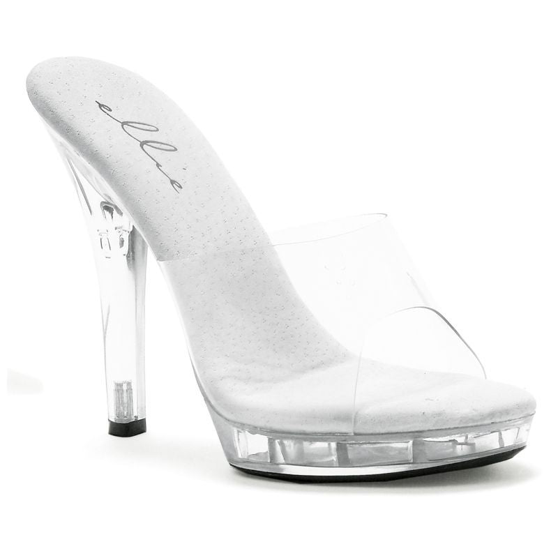 Ellie Shoes Clear 5" Slip-On Heels – Effortless Allure