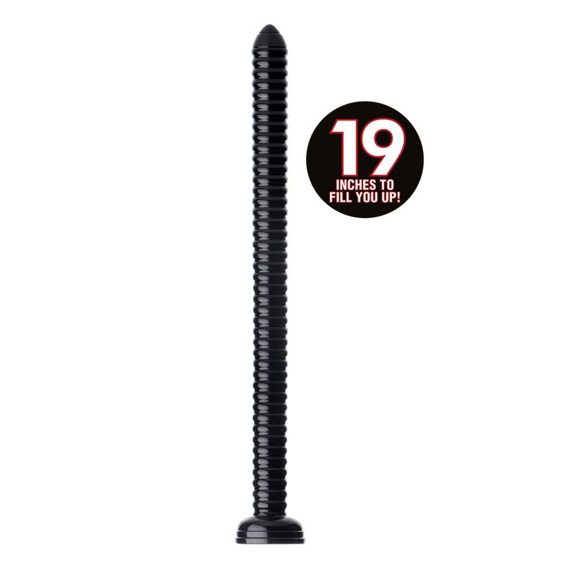 Hosed 19″ Ribbed Anal Snake Dildo - Push Your Limits