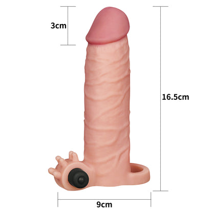 Penis Sleeve Vibrating Add 2 Inch Pleasure X Extender