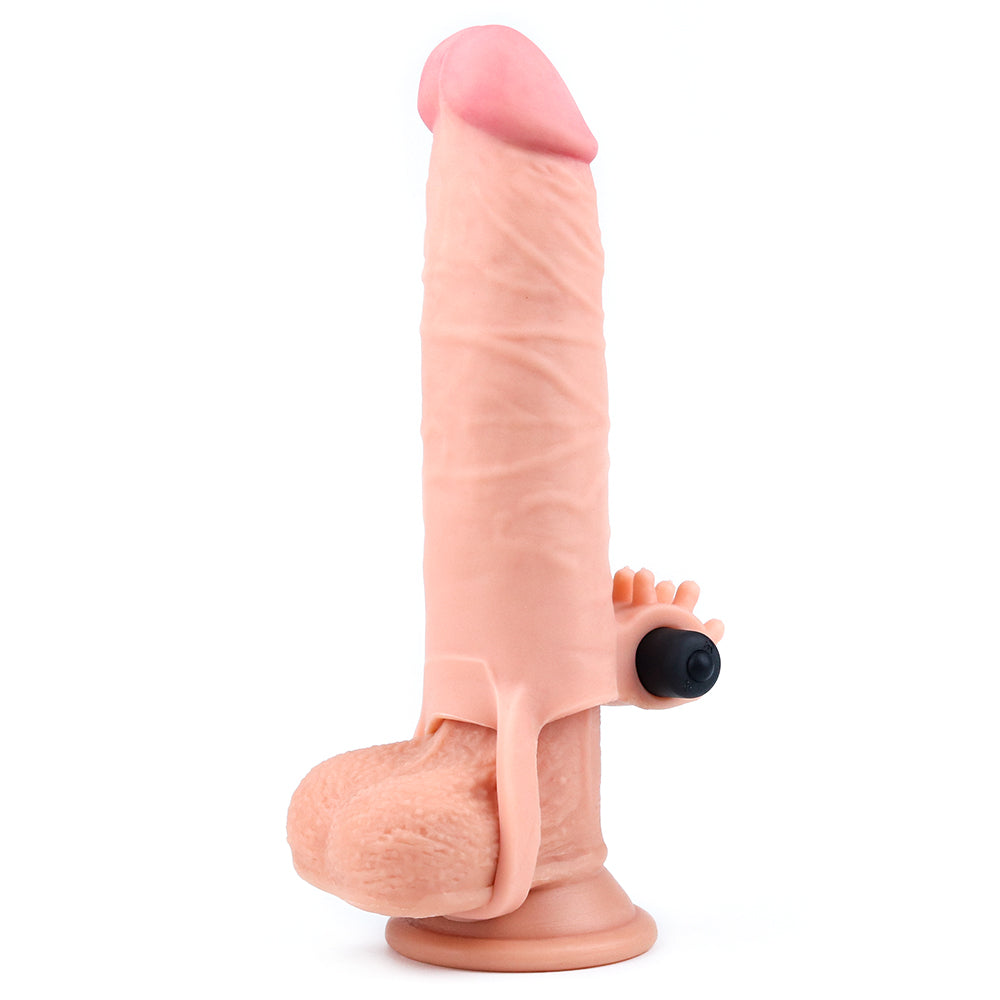 Penis Sleeve Vibrating Add 2 Inch Pleasure X Extender