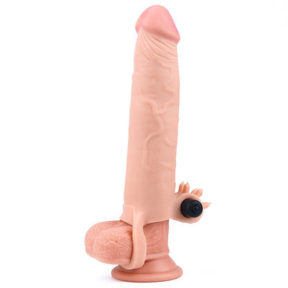 Vibrating Penis Sleeve Add 3 Inch Pleasure X Extender