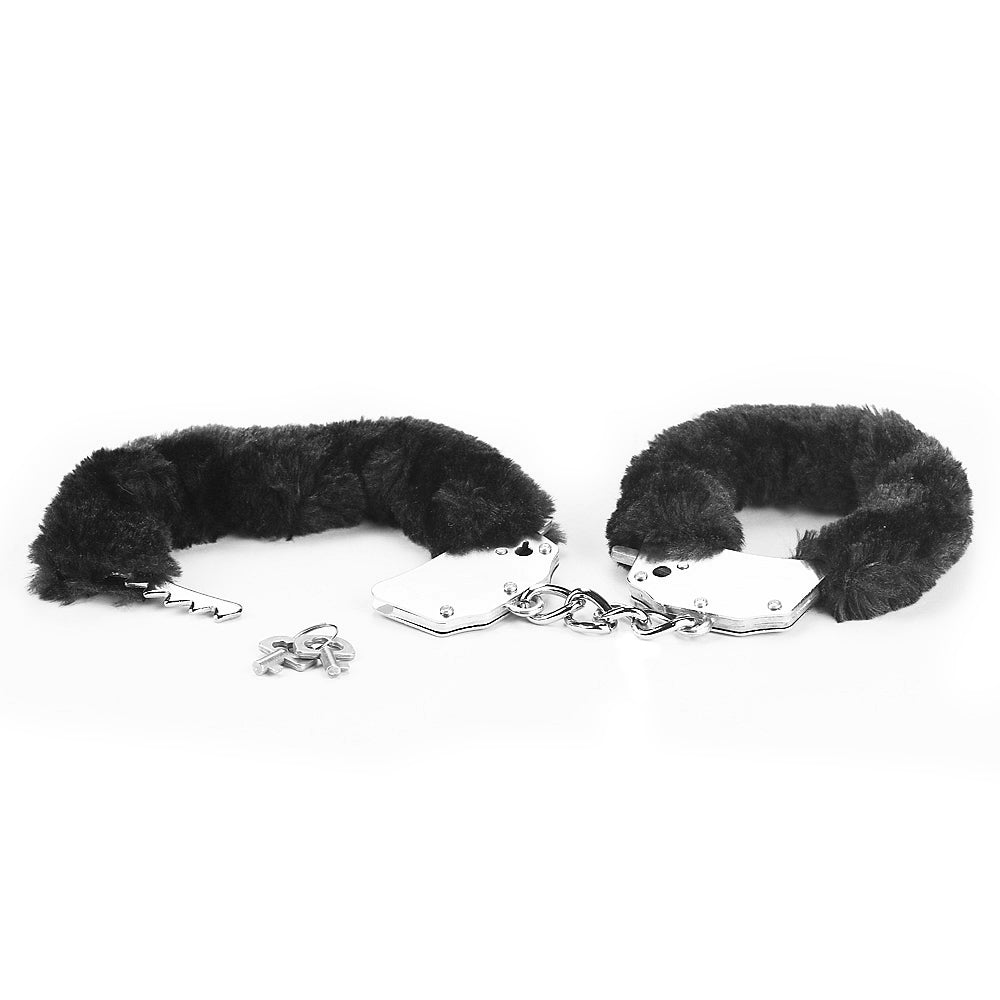 Fluffy Black Handcuffs Fetish Pleasure LoveToy