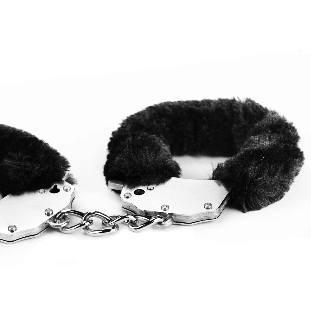 Fluffy Black Handcuffs Fetish Pleasure LoveToy