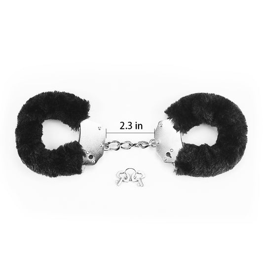 Fluffy Black Handcuffs Fetish Pleasure LoveToy