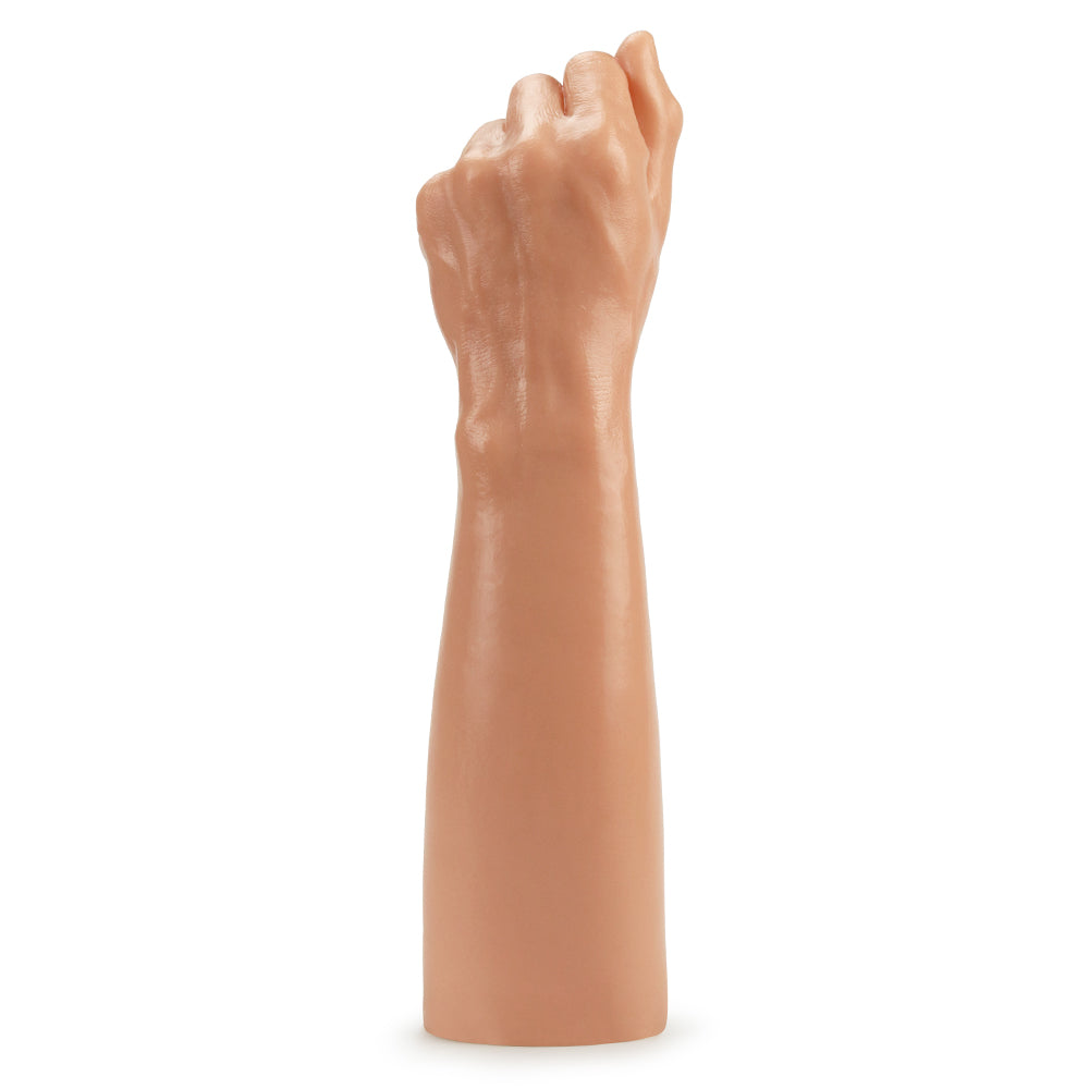 Back view of the LoveToy fist dildo showing defined knuckles, wrist and forearm