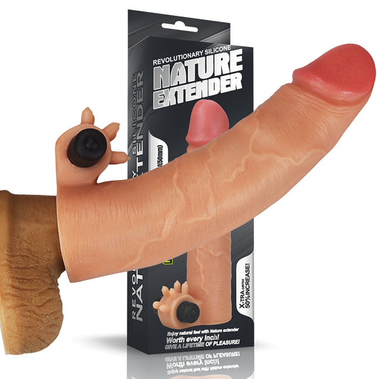 Penis Sleeve Extender Add 2 Inch with Bullet Vibe