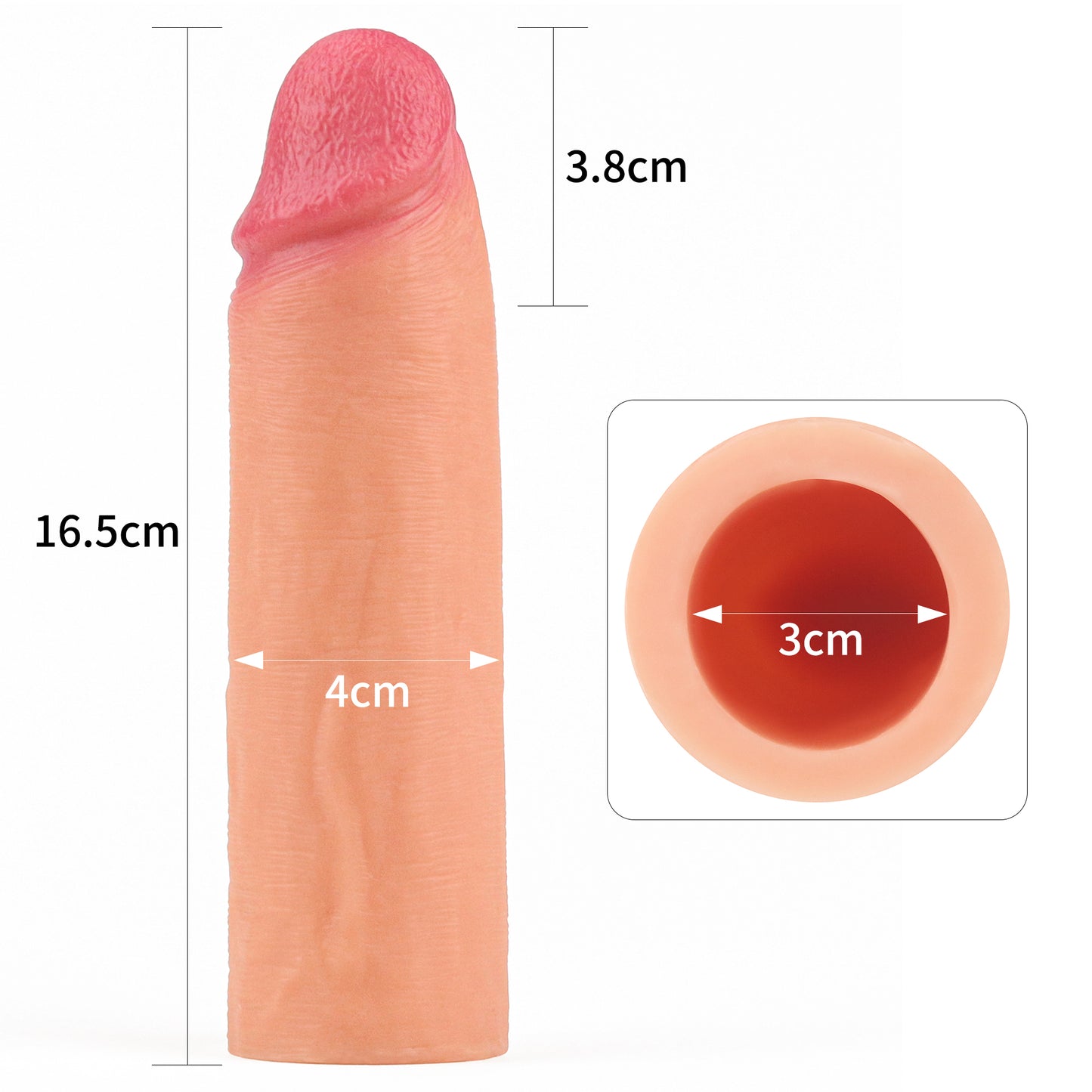 Penis Sleeve Extender Add 1 Inch Nature