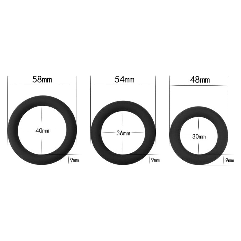 Lovetoy Silicone Cock Ring Set 3 Piece | The Love Shop